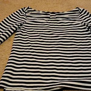 Kate Spade Size M black and white striped shirt